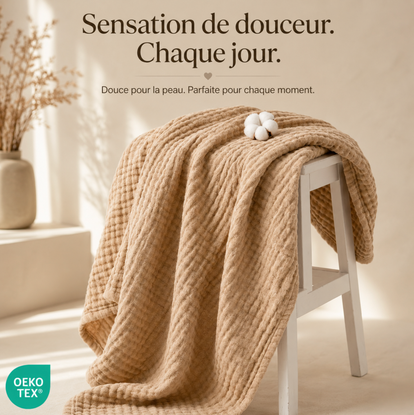Couverture en mousseline de coton