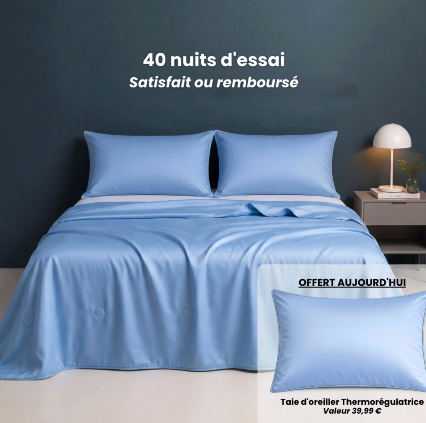 Couverture légère & rafraîchissante en soie givrée