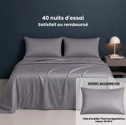 Couverture légère & rafraîchissante en soie givrée