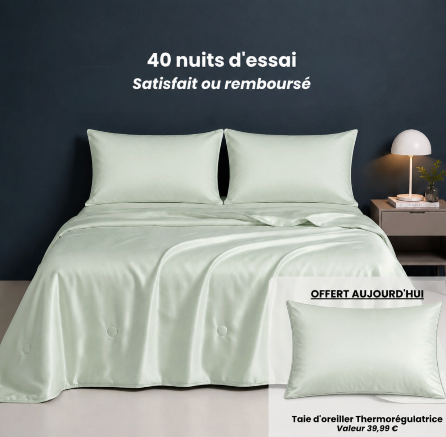 Couverture légère & rafraîchissante en soie givrée